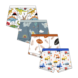 Boxers pour enfants en bambou biologique, vente chaude, sous-vêtements respirants pour bébés, culottes pour tout-petits, boxers courts pour garçons - Product Image 1