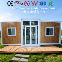 Maison conteneur préfabriquée complète et extensible de 20, 30 ou 40 pieds avec salle de bain, maison pliable modulaire
