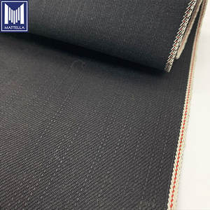 Colore nero giapponese cimosa 14oz peso medio Vintage Denim Jeans all'ingrosso tessuto per gli uomini primavera autunno giacche giubbotti - Product Image 4