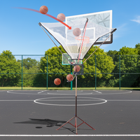 Système de rebond portable pour le basketball, filet de retour d'entraînement, équipement sportif de basketball en gros