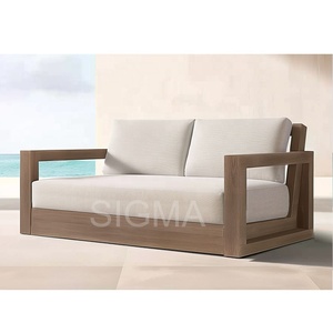 Set Divano <span class=keywords><strong>da</strong></span> Esterno Moderno e Lussuoso per Tutte le Stagioni, Mobili <span class=keywords><strong>in</strong></span> Teak per Patio, Divano Sezionale Impermeabile <span class=keywords><strong>da</strong></span> <span class=keywords><strong>Giardino</strong></span> e Soggiorno - Product Image 5