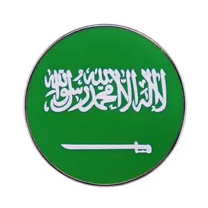 Flag Badge Of The Kingdom Of Saudi Arabia Metal Lapel Pin Metal Buckle Or Rubber Buckle