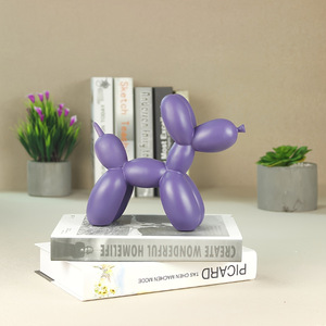 Moderna Statuetta in Resina a Forma di Cane Palloncino Dipinta a Mano, <span class=keywords><strong>Animale</strong></span> Artistico per Scultura, Soggiorno, Mobile TV, Decorazione Casa - Product Image 2