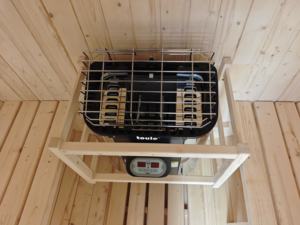 Customizable 2 People Thermowood Spruce Traditional Sauna Room with <b>Electric</b> <b>Heater</b> - Product Image 6