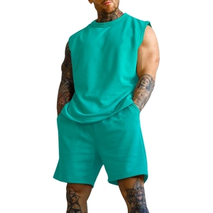Conjunto <span class=keywords><strong>de</strong></span> gimnasio <span class=keywords><strong>de</strong></span> dos piezas <span class=keywords><strong>de</strong></span> verano Logotipo personalizado 100% Camiseta sin mangas <span class=keywords><strong>de</strong></span> algodón Camiseta sin mangas Pantalones cortos Conjunto <span class=keywords><strong>de</strong></span> chándal <span class=keywords><strong>para</strong></span> <span class=keywords><strong>hombres</strong></span> - Product Image 4