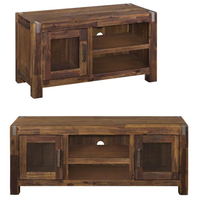 PANAMA RANGE Table basse en bois massif de haute qualité avec 2 tiroirs ouverts Ensemble de meubles de salon au design moderne Fabriqué au Vietnam