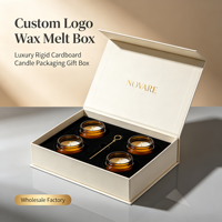 Boîte cadeau en carton rigide de luxe personnalisée pour l'emballage de bougies parfumées, vente en gros