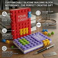 Bloc-notes en silicone A6 avec papier de qualité supérieure, logo personnalisé, cadeau promotionnel créatif, bloc-notes amusant et utile