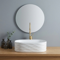 Lavabo artistique moderne personnalisé pour hôtel, en céramique et pierre, pour toilettes