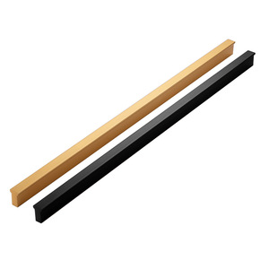 Aluminum Alloy Cabinet Door Handle T-Shaped <b>Black</b> And Gold Minimalist Design For Wardrobes And Cabinets - Product Image 1