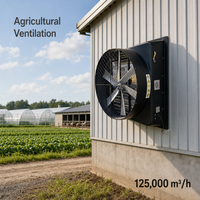 Ventilateur d'extraction agricole à haut débit d'air avec 6 pales en alliage et moteur BLDC pour bâtiments agricoles