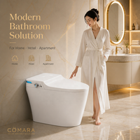 Nouvel Arrivage Système d'aromatisation et désodorisation céramique pour toilettes intelligentes à couvercle vertical, avec télécommande, drainage P-Trap/S-Trap et double chasse d'eau