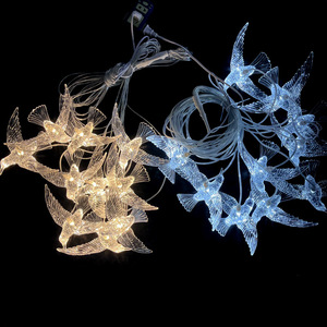 Decoración Aérea para Escenario de Boda, Lámpara Colgante LED, <span class=keywords><strong>10</strong></span> Cabezas, Acrílico, Lámparas de Araña con Forma de Pájaro, Decoración Luminosa - Product Image 4
