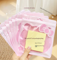 Sachet d'emballage Ziplock avec trou de suspension pour avion, fenêtre transparente, sac en plastique refermable pour accessoires capillaires, stylos et petits objets