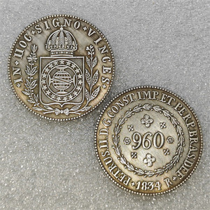 1833,1832,1834,1816 Brésil 960 Reis Pièces commémoratives de style antique, cadeaux, décoration de la maison - Product Image 3