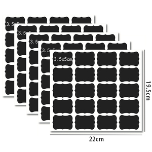 Reusable Erasable Black Board Waterproof Removable Storage <strong>Bin</strong> Chalk Board Sticker <strong>Label</strong> for Jar Glass Bottle Kids - Product Image 4