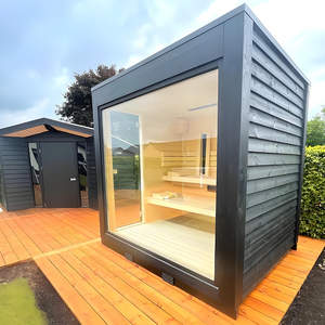 6～8人用屋外木製サウナ - インフラスパ/横臥式スチームシャワー複合型、裏庭用、卸売価格 - Product Image 2