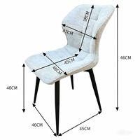 Nouvelle Arrivée Transfrontalière : Chaise de Salle à Manger en Tissu avec Dossier Confortable, Design Minimaliste Moderne pour Réunions à Domicile et Consultations - Chine
