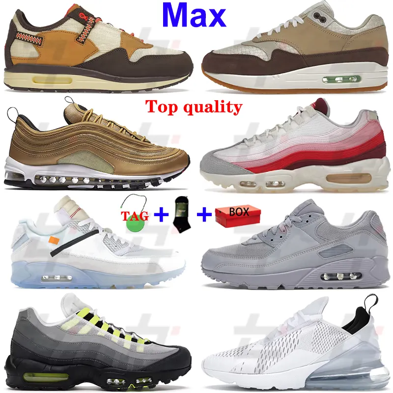 Top quality In Stock X Fashion Casual Shoes Air 1 90 95 97 Triple White Anatomy of Air GID Running shoes Sneakers