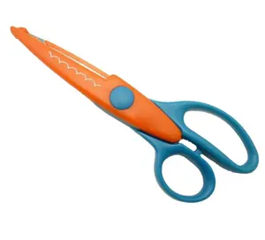 stainless steel material type utility children use zigzag scissors
