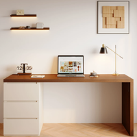 Bureau d'ordinateur, bureau de travail, bureau de chambre, bureau domestique avec armoire intégrée, coiffeuse avec tiroirs, bureau