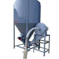 Machine de broyage et de mélange verticale combinée en acier de 500 kg, auto-aspirante pour la paille et les céréales, pour la fabrication complète d'aliments pour animaux