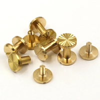 Rivet personnalisé en laiton au carbone en acier inoxydable reliure mâle femelle vis cuir travail Chicago Kit de vis pour ceinture portefeuille