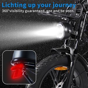 Vélo électrique 20 pouces 48V 15Ah Fatbike à suspension intégrale pour adultes, Vélo de ville électrique, Disponible depuis nos entrepôts UE, Royaume-Uni, États-Unis, Brésil - Product Image 5