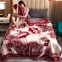 Usine En Gros Double Couche Polaire Lit Jeter Couverture Confortable Épais Polaire Chaud Sherpa couvertures pour lit