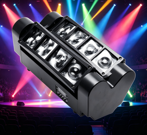 Mini Spider RGBW de 100W <span class=keywords><strong>con</strong></span> Doble Haz de Ocho Ojos, Luz Móvil LED de Escaneo de 4.5 180° <span class=keywords><strong>con</strong></span> Control DMX512 y Base E27 para DJ, <span class=keywords><strong>Bar</strong></span>, <span class=keywords><strong>Discoteca</strong></span> - Product Image 5