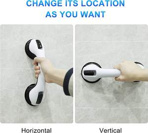 Dusch griff 2er Pack 12-Zoll-Haltegriff für Badewannen und Duschen Dusch griff mit starkem Saugnapf griff Haltegriff - Product Image 4