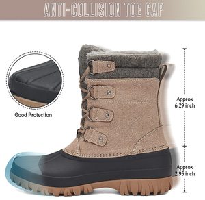 Botas de Nieve de Invierno para Mujer, de Media Pantorrilla, Impermeables, Antideslizantes, con Parte Superior de Piel de Vaca, de Alta Calidad, al por Mayor, de <span class=keywords><strong>Mishansha</strong></span> - Product Image 3