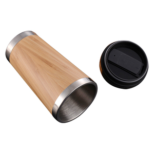 Wood Travel Insulated Coffee Cup Stainless Steel Bamboo <strong>Mug</strong> With Lid <strong>Cool</strong> Coffee <strong>Mugs</strong> - Product Image 2