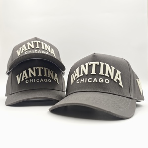 Casquette de baseball 5 panneaux Oxford Dobby bicolore Silhouette Moderne, logo brodé personnalisé, sportive, faible MOQ, OEM, tendance, style slouchy - Product Image 3