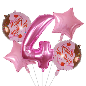 ชุดลูกโป่งฟอยล์ขนาด18นิ้ว5ชิ้น,ลูกโป่งฮีเลี่ยมทรงกลมสำหรับตกแต่งวันเกิด - Product Image 5