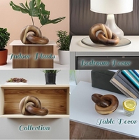 Prix de vente en gros Décoration en bois massif Meilleur cadeau Anneaux de serviette en bois de grande qualité