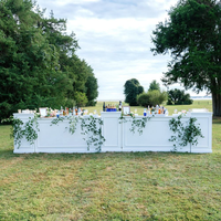 Table de bar extérieure en pin de style ferme moderne, qualité supérieure, idéale pour les événements hôteliers et l'usage commercial – Offre spéciale