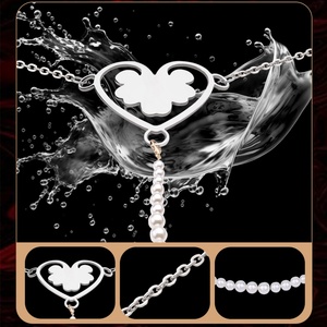 Nueva Ropa Interior BDSM de Metal con Forma de Corazón para Mujer, con Cadenas de Perlas, Pantalones de Bondage para Mujeres Sumisas, Diseño Bloqueable para Juegos BDSM - Product Image 2
