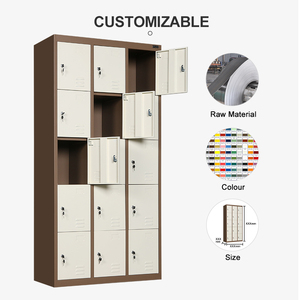 Armario de Almacenamiento Metálico Moderno, Ecológico y Duradero, con 15 Puertas, para Gimnasio, Vestuario, Supermercado, Escuela, Uso en Exteriores, <span class=keywords><strong>IGO</strong></span> - Product Image 2