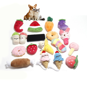 Mainan Gigit hewan piaraan anak anjing mencicit tahan gigit mainan latihan anak anjing mengunyah binatang piaraan lembut tulang pisang - Product Image 1