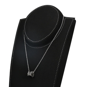 Meiman Hot Bán đồ trang sức cửa sổ hiển thị đạo cụ tùy chỉnh da đen đồ trang sức vòng cổ Set hiển thị đứng cho cửa hàng bán lẻ - Product Image 6