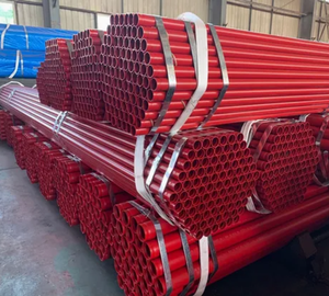 Трубы стальные бесшовные оцинкованные и с эпоксидным порошковым покрытием ASTM A795 A106 для систем пожаротушения и водоснабжения гражданского строительства - Product Image 4