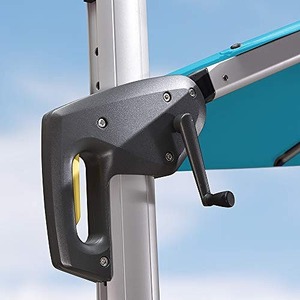 Оптовый консольный зонт 12 футов на солнечной батарее с LED-подсветкой и основанием для патио, сада, улицы, мебели для улицы, зонты для отдыха на природе - Product Image 4