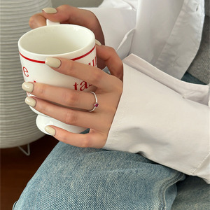 แหวนเพทายสีช<span class=keywords><strong>ม</strong></span>พูสุดเท่น่า<span class=keywords><strong>รัก</strong></span>ล้อมรอบด้วยหัวใจเพทายหลายดวง S925วงแหวนเปิดสีเงินสเตอร์ลิงไ<span class=keywords><strong>ม</strong></span>่<span class=keywords><strong>ซี</strong></span>ดจาง - Product Image 6