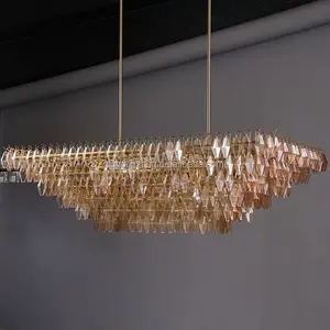 Hot Sale Indoor Modern Luxury Ceiling Light Led Pendant Lighting Gold Crystal Chandelier