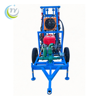 Machine de forage de puits d'eau diesel portable, machine de forage hydraulique pour l'irrigation des fermes et l'utilisation domestique