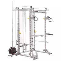 Rack de puissance d'haltérophilie multifonctionnel avec système de poulie Équipement de gymnastique à domicile Rack de squat
