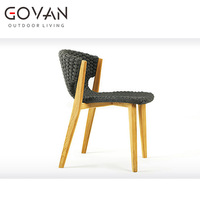 Chaise de salle à manger modulaire avec coussins résistants aux intempéries, structure anti-corrosion et finition anti-UV pour cour avec piscine à débordement