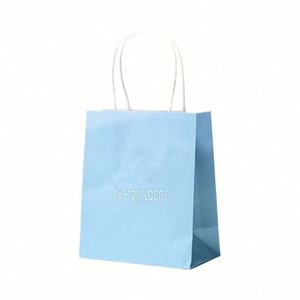 Eco-Friendly Custom Printed Brown Kraft Paper Shopping <b>Bags</b> Biodegradable <b>Folding</b> Kraft Paper <b>Bags</b> with Handle - Product Image 3