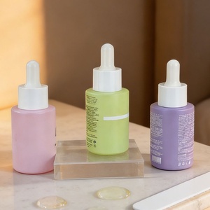 50ml 30ml Fancy Essence Skin Care Packaging Purple Pink Green Hair Oil Serum Dropper Bottle Essential Oil Bottle for Cosmetic - Product Image 1